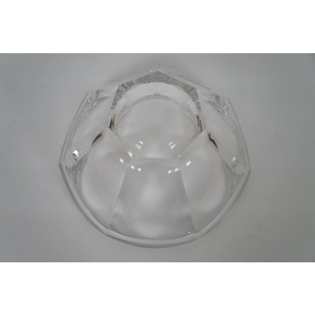 Glass Vintage Nachtman Lichtcrystal Faceted German Crystal Centerpiece Bowl Candy Nut Dish For Sale - Image 7 of 10