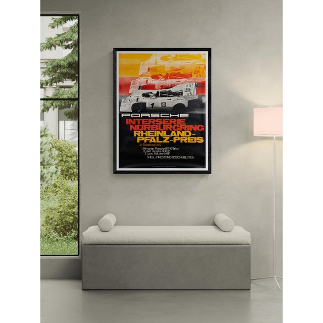The Piece This original 1972 Porsche poster celebrates the Interserie race at the Nürburgring. Designed by the renowned...