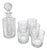 Crystal Whisky Bottle and Glasses from Baccarat, Set of 6 For Sale