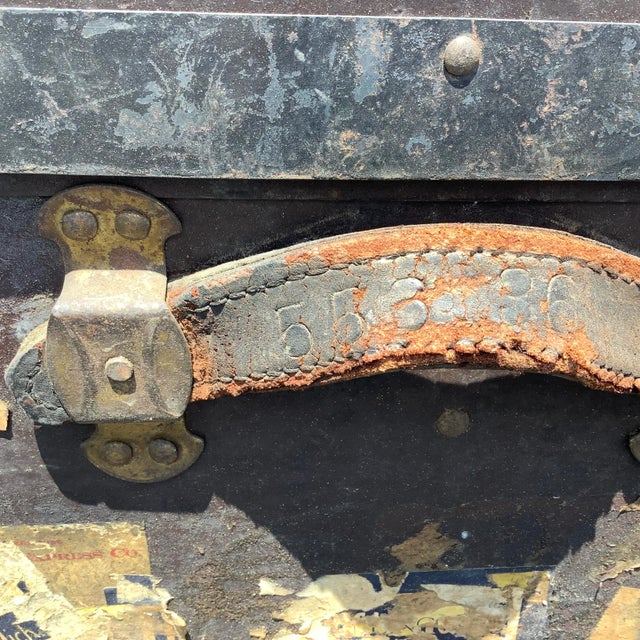 1920s 1920's Antique Steamer Trunk For Sale - Image 5 of 11