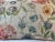 Large Bolster Pillow Decorated With a Delicate Water Color Look Floral Pattern of Rich Blues, Pinks And Yellows - Made In...