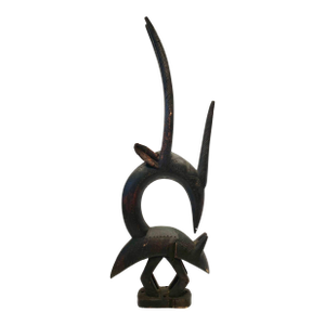 Late 20th Century Abstract Bamana/Bambara Chiwara From Mali - 27.5" H X 9.5" D X 2.5" W