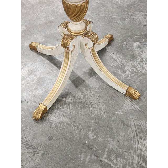 Decorative Florentine Style Handpainted Drum Side Table For Sale - Image 16 of 18