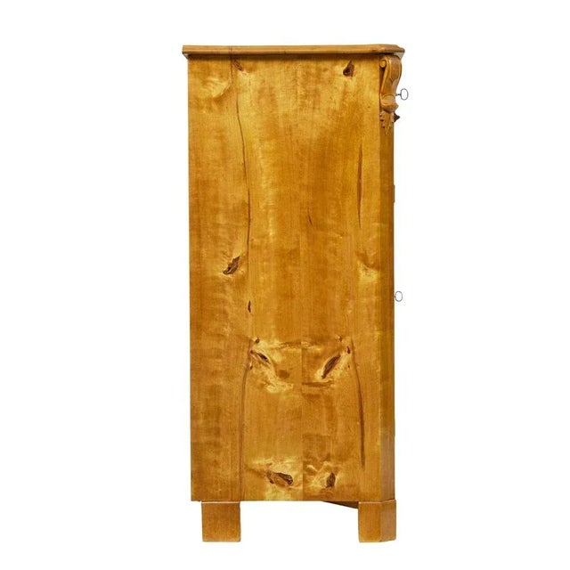 Traditional Antique Swedish Tiger Birch Buffet, 1870 For Sale - Image 3 of 11