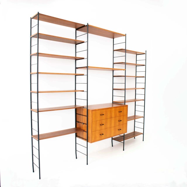 Mid-Century Modern Vintage Teak String Bookcase by WHB, 1960 For Sale - Image 3 of 5