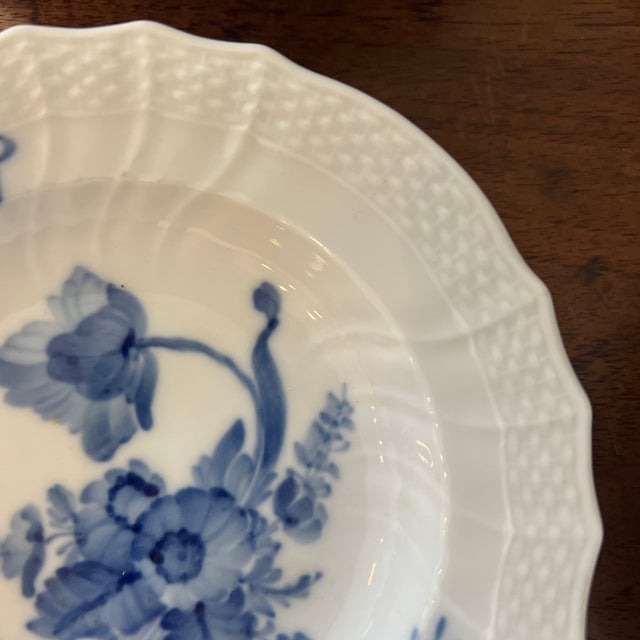 Royal Copenhagen Late 20th Century Royal Copenhagen Blue Flower Berry Bowls- Set of 6 For Sale - Image 4 of 6