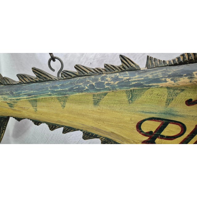 Anthony's Pier 4 Carved Trade Sign For Sale - Image 4 of 12