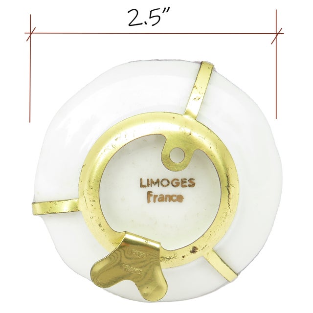 Metal Petite Paris Limoges Porcelain Souvenir Plates, Pair For Sale - Image 7 of 7