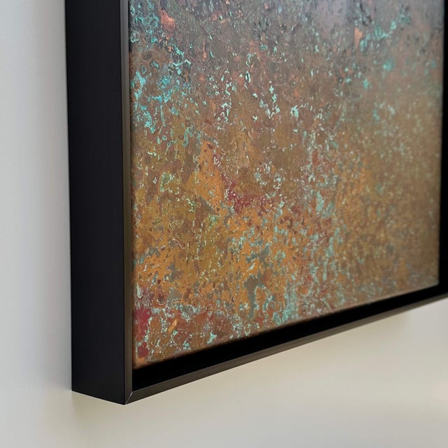 Metal Copper Wall Art With Blue & Green Patina "The Blue Hour" by Jeremy Maronpot For Sale - Image 7 of 13