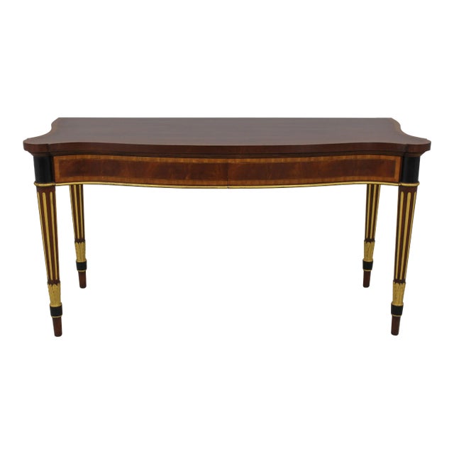 Arthur Brett English Made Mahogany Console Table For Sale