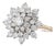 Mid 20th Century 2.50ctw Diamond Cluster Engagement Ring 14k Yellow White Gold Size 11.25 For Sale