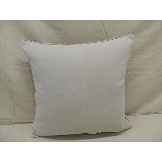 Mid 19th Century Vintage Applique Raffia Brown and Rust Kuba Decorative Pillows Matisse Style For Sale - Image 5 of 11