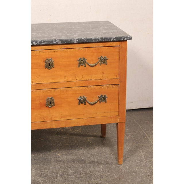 Brown French 19th C Marble Top Commode For Sale - Image 8 of 13