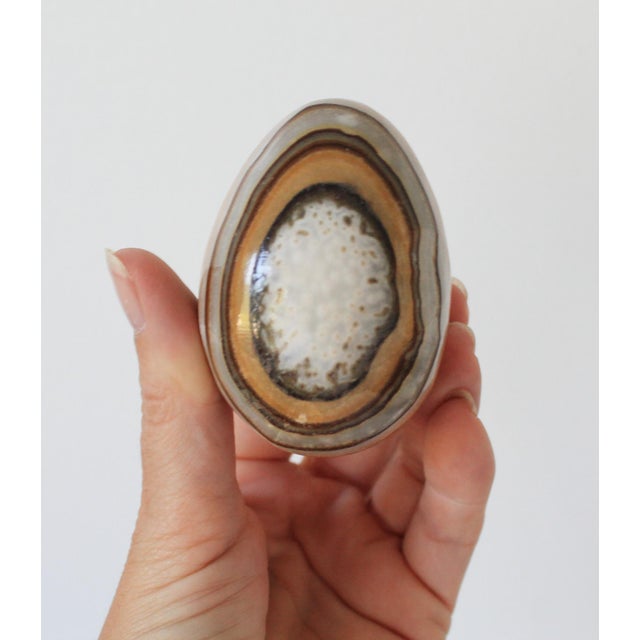 Vintage Polished Marble Stone Eggs S/7 For Sale - Image 4 of 9