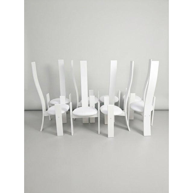 1970s White Golem Chairs by Vico Magistretti for Poggi, 1960s, Set of 8 For Sale - Image 5 of 18