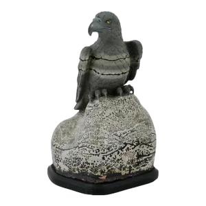 Late 20th Century Hand Carved Jasper Stone Eagle Sculpture