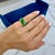 Gemstone Ladies Natural Green 20.30ct Jadeite Jade Band Ring, Size 5 For Sale - Image 7 of 7
