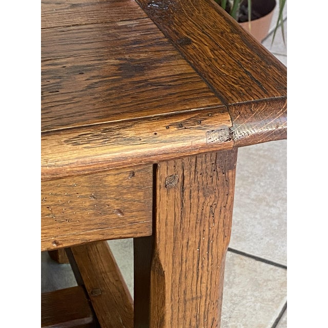 Vintage Rustic Farmhouse Coffee Table in Oak, 1950 For Sale - Image 12 of 18
