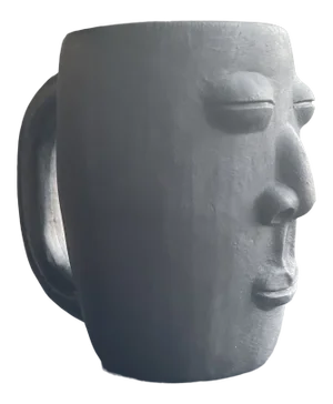 Contemporary Oaxacan Barro Sculptural Face Art/Coffee Cup