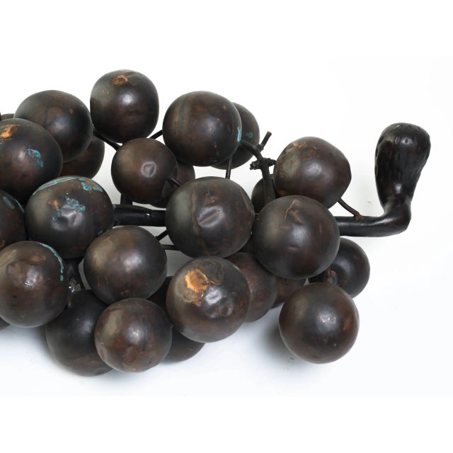 1940s Large Sculpture of Bronze Grape Cluster For Sale - Image 5 of 6