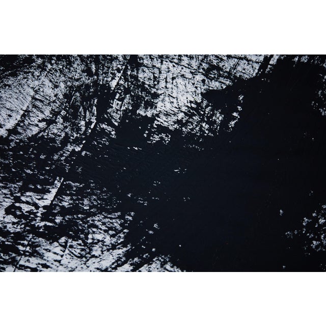 Large Abstract Painting "Movement in Black and White 1" by Simon Findlay For Sale - Image 4 of 13