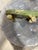Mid-Century Modern Vintage Mid-Century Banded Green Onyx & Solid Brass Pedestal Tray For Sale - Image 3 of 3