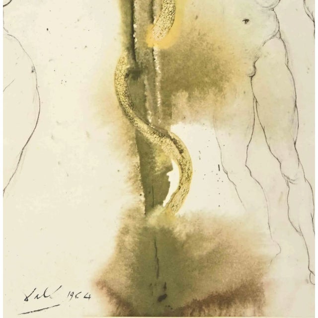 Peccatum Originis is a Color lithograph on heavy rag paper realized in 1964. It is part of Biblia Sacra vulgatæ edition is...