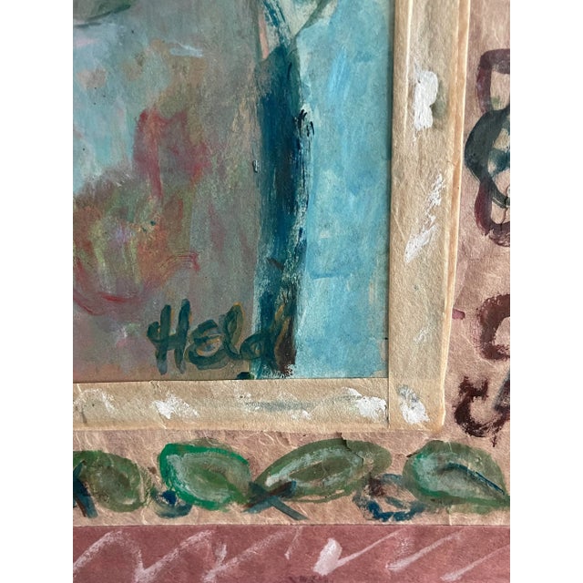 Margaret Held (1933-2016) Abstract Acrylic on Wood Board Mixed Media “Waiting” For Sale - Image 11 of 12