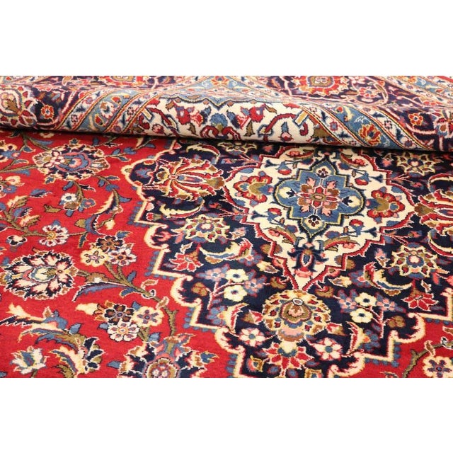 Hand-Knotted Keshan Rug Nain in Wool For Sale - Image 6 of 7