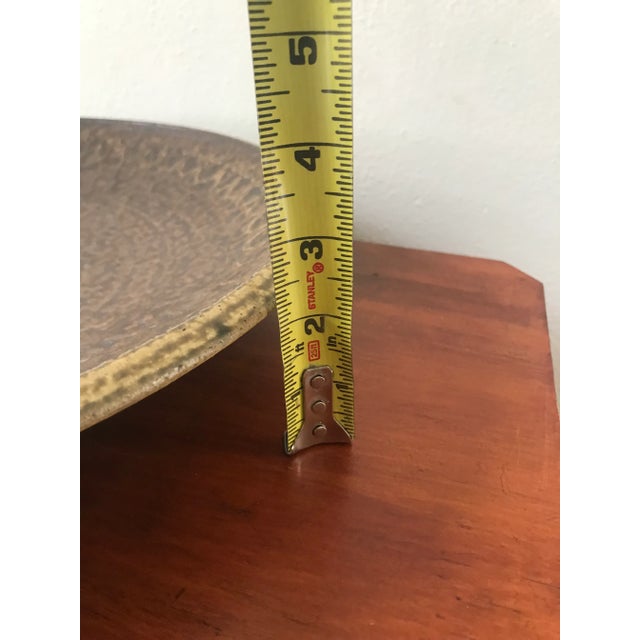 Ceramic Signed Wheel Thrown Pottery 1970s Statement Platter For Sale - Image 7 of 10