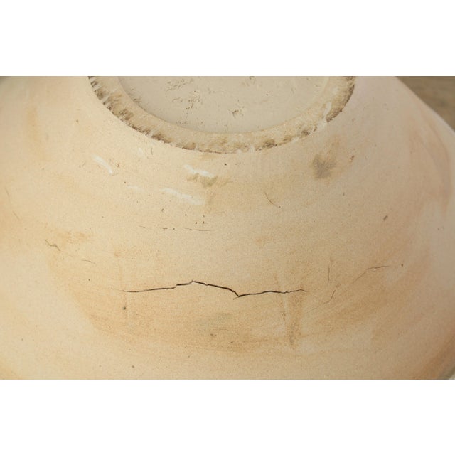 2020s Rustic Handmade Stoneware Pottery Dough Bowl For Sale - Image 5 of 5
