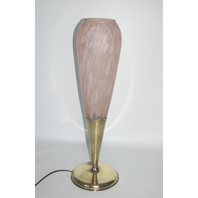 Modern Modern Table Lamp in Brass and Glass, 1960s For Sale - Image 3 of 7