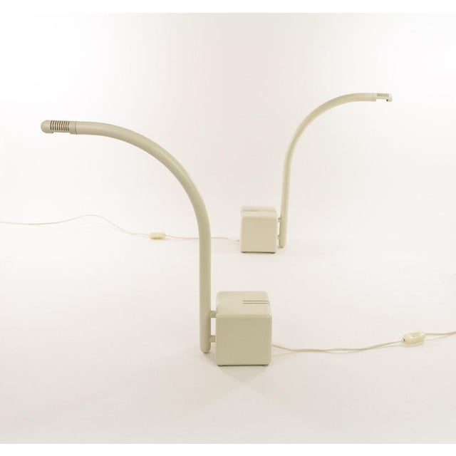 A pair of Minimalist halogen table lamps by Claus Bonderup & Torsten Thorup for Focus Denmark, designed and produced in...