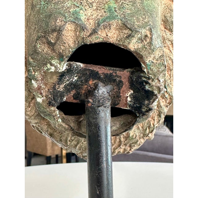 Vintage Patinated Bronze Bust Greek Scholar For Sale - Image 10 of 17