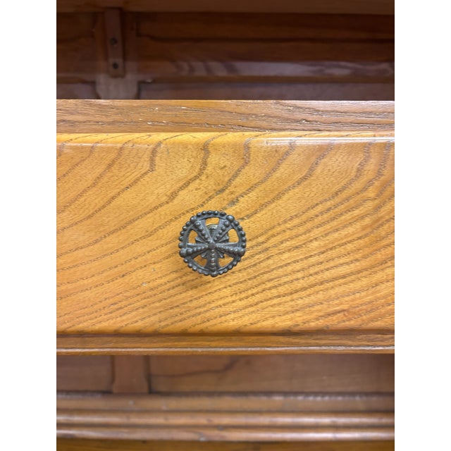 Wood Antique Victorian Possum Belly Baker’s Cabinet With Eagle Crest For Sale - Image 7 of 18