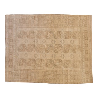 1950s Vintage Afghani Ersari Elephant Footprint Wool Carpet For Sale