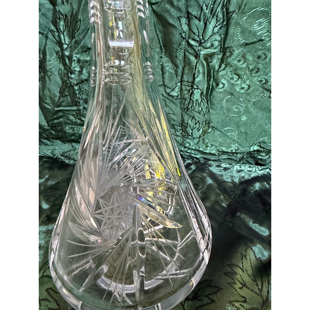 1940's Beautiful Etched Lead Crystal Decanter