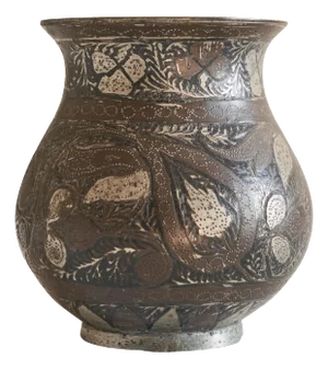 Small Pyriform Bidri Vase, 1950s