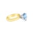 Contemporary One Carat London Blue Topaz Engagement Ring, Size 6 For Sale - Image 3 of 3