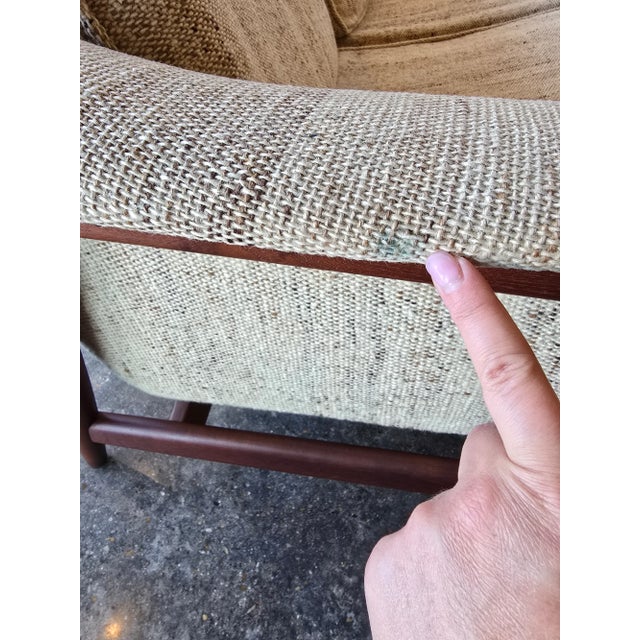 1950s Folke Ohlsson for Dux Sweden Small Sofa Loveseat MCM Vintage 2 of 2 For Sale - Image 5 of 9