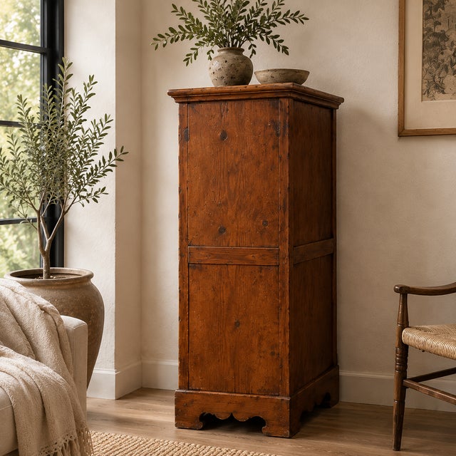 A characterful Italian apothecary-style chest of drawers, crafted from solid chestnut wood during the 1980s–1990s. Its...