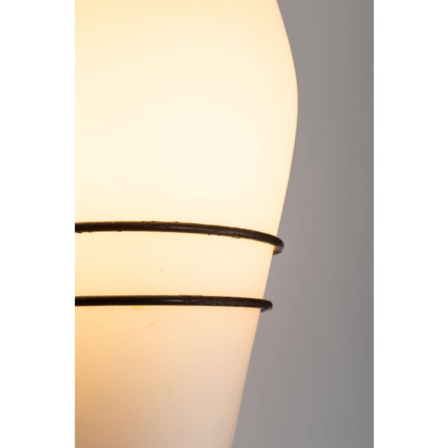 Large Outdoor Lamp in Metal and Opal Glass For Sale - Image 12 of 13