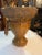 Unique Heavy Vintage Carved Vase With Weathered Finish similar to Chalkware Decorative Vases. The top area of molded vase...