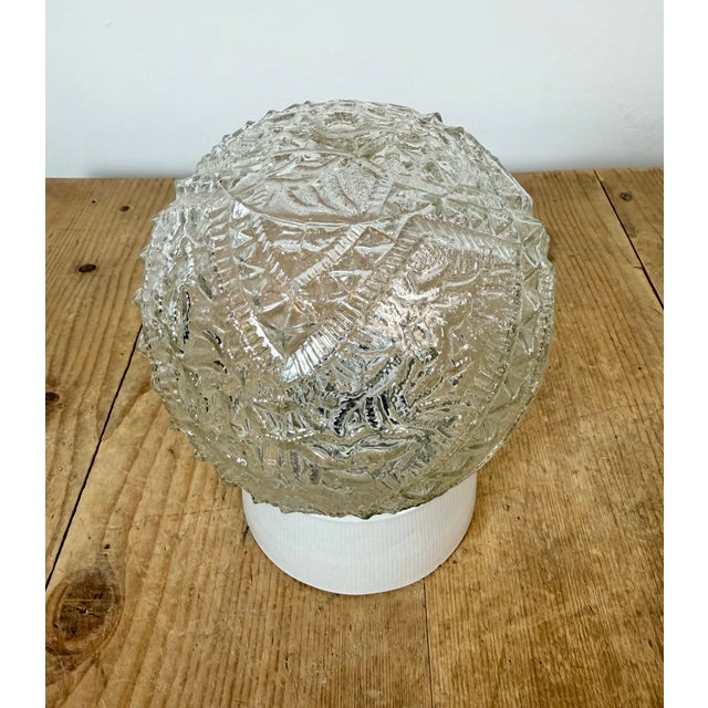 Industrial Vintage White Porcelain Ceiling Light, 1970s For Sale - Image 3 of 13