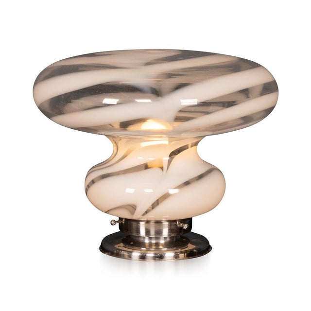 Vintage 20th Century Italian Hand-Blown Murano Glass Table Lamp, 1970s For Sale - Image 15 of 15