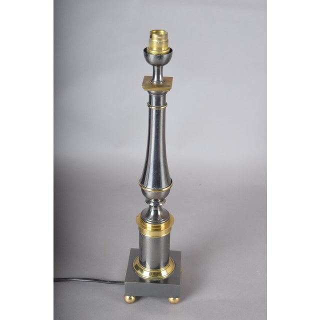 Metal Mid-Century Modern French Table Lamp in Metal and Brass, 1950s For Sale - Image 7 of 10