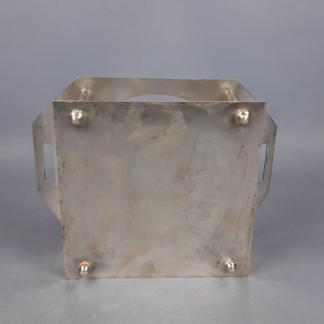 Silver Silverplated Crystal Pyrex Food Warmer by Sovirel Modernariato, 1970 For Sale - Image 8 of 16