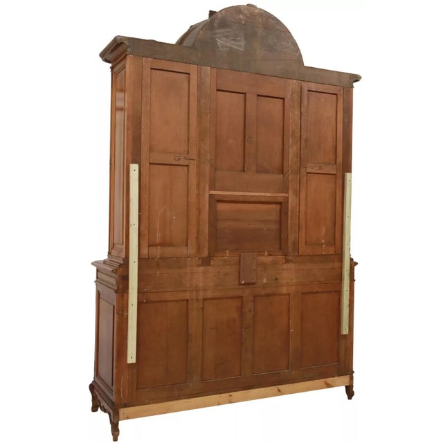 1800s Antique Schmit Louis XV Style, With Glazed Doors, Walnut Display Sideboard For Sale - Image 4 of 6