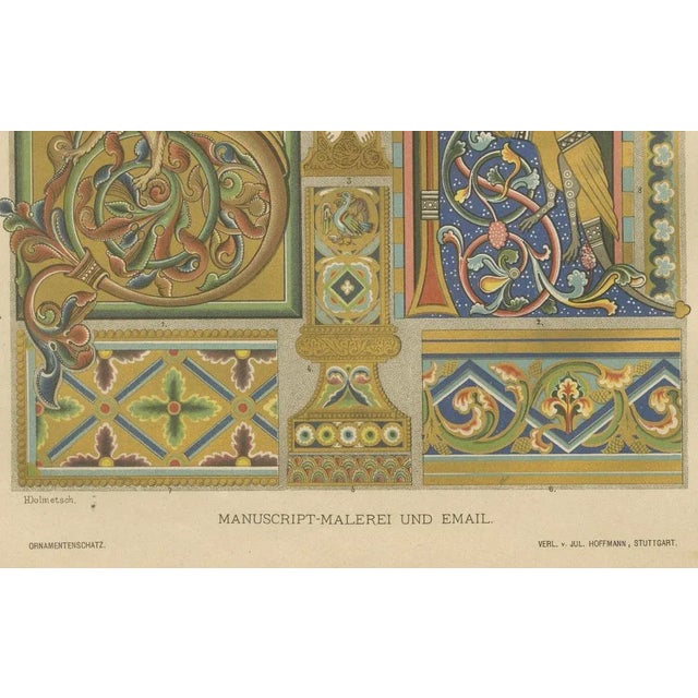 H. Dolmetsch, Manuscript and Mural Designs, 1887, Paper, Set of 2 For Sale - Image 6 of 11