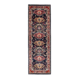 Navy Blue Fine Hand Knotted Persian Bidjar Runner For Sale